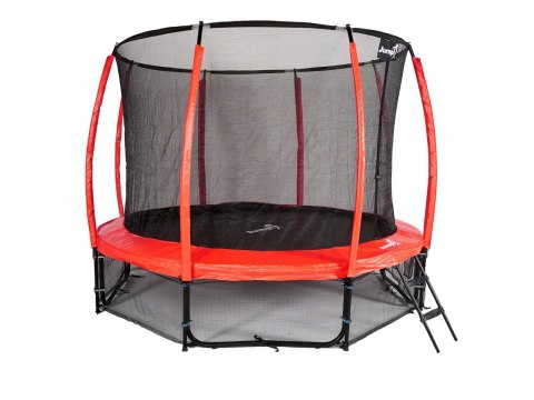 TRAMPOLINA OGRODOWA SALTO 10FT 312 CM, SIATKA WEWNĘTRZNA, DRABINKA, TÜV GS