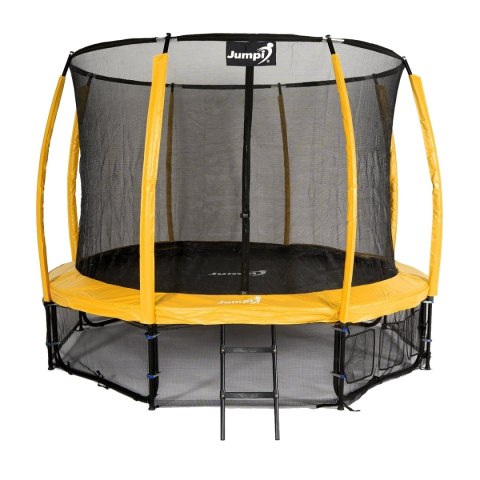 TRAMPOLINA OGRODOWA SALTO 10FT 312 CM, SIATKA WEWNĘTRZNA, DRABINKA, GS TÜV