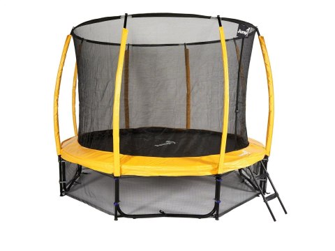 TRAMPOLINA OGRODOWA SALTO 10FT 312 CM, SIATKA WEWNĘTRZNA, DRABINKA, GS TÜV