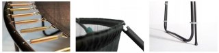 TRAMPOLINA OGRODOWA SALTO 14FT, 435CM, SIATKA, DRABINKA, ZESTAW, ŻÓŁTA