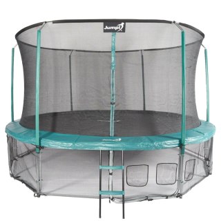 TRAMPOLINA OGRODOWA BOUNCEWAY 435CM 14FT, ZIELONA, MAXY COMFORT, SIATKA, CE