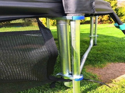 TRAMPOLINA OGRODOWA SALTO 16FT 487CM, POMARAŃCZOWA, SIATKA, DRABINKA, JUMPI