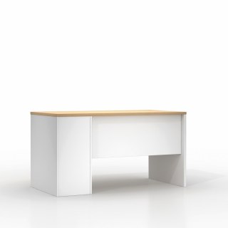BIURKO LOFT VANGUARD 140X70 CM, 3 SZUFLADY, BIAŁE, SEKWOJA, KOMPUTEROWE