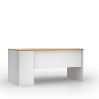 BIURKO 160X70 LUMIO, 3 SZUFLADY, LOFT, SEKWOJA, BIAŁE, BIUROWE, NOWOCZESNE