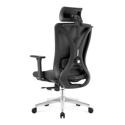 FOTEL OBROTOWY SPEZIOSO, CZARNY, WYGODNY, ERGONOMICZNY, DO BIURA, SALONU