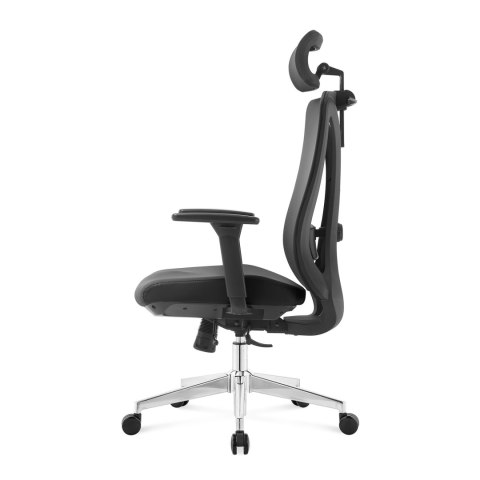 FOTEL OBROTOWY SPEZIOSO, CZARNY, WYGODNY, ERGONOMICZNY, DO BIURA, SALONU