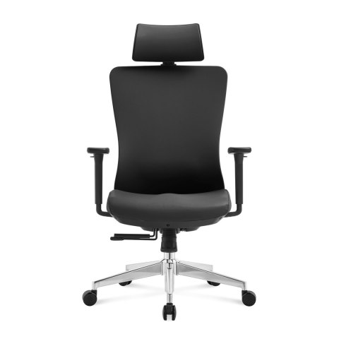 FOTEL OBROTOWY SPEZIOSO, CZARNY, WYGODNY, ERGONOMICZNY, DO BIURA, SALONU