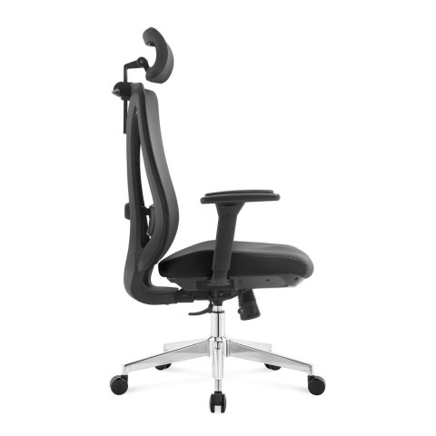 FOTEL OBROTOWY SPEZIOSO, CZARNY, WYGODNY, ERGONOMICZNY, DO BIURA, SALONU