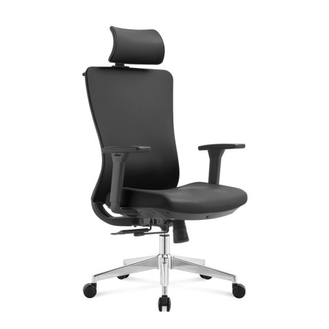 FOTEL OBROTOWY SPEZIOSO, CZARNY, WYGODNY, ERGONOMICZNY, DO BIURA, SALONU