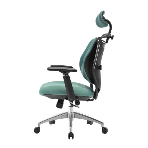 FOTEL BIUROWY ERGONOMICO, CZARNY, WYGODNY, DO SALONU, TAPICEROWANY, STYL