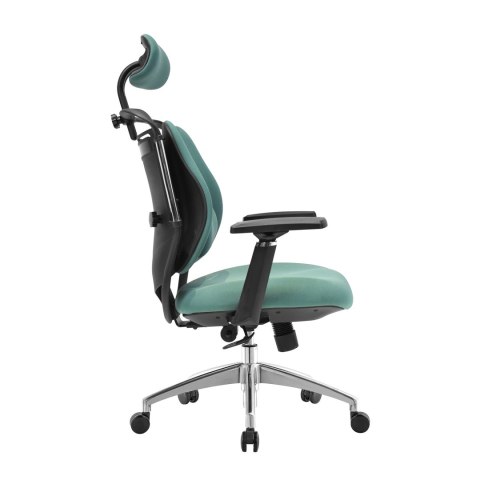 FOTEL BIUROWY ERGONOMICO, CZARNY, WYGODNY, DO SALONU, TAPICEROWANY, STYL