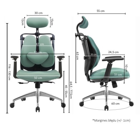 FOTEL BIUROWY ERGONOMICO, CZARNY, WYGODNY, DO SALONU, TAPICEROWANY, STYL