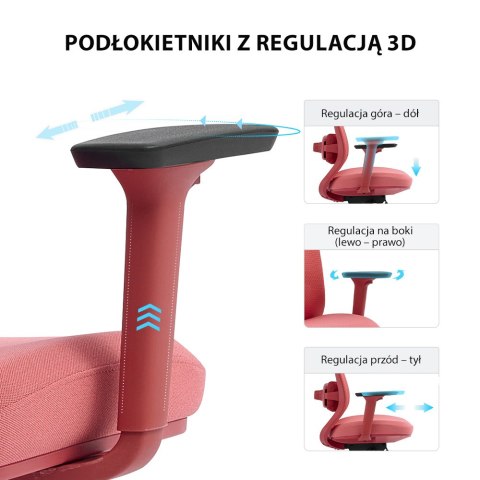 FOTEL BIUROWY NEXUS RED, Z MASAŻEM, ROZKŁADANY, WYGODNY, DO SALONU, STYL