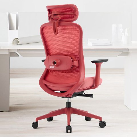 FOTEL BIUROWY NEXUS RED, Z MASAŻEM, ROZKŁADANY, WYGODNY, DO SALONU, STYL