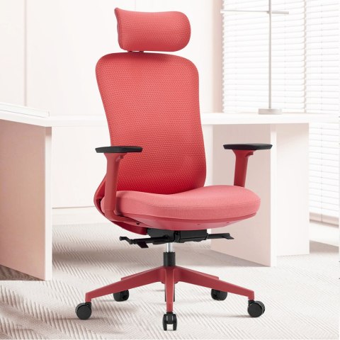 FOTEL BIUROWY NEXUS RED, Z MASAŻEM, ROZKŁADANY, WYGODNY, DO SALONU, STYL