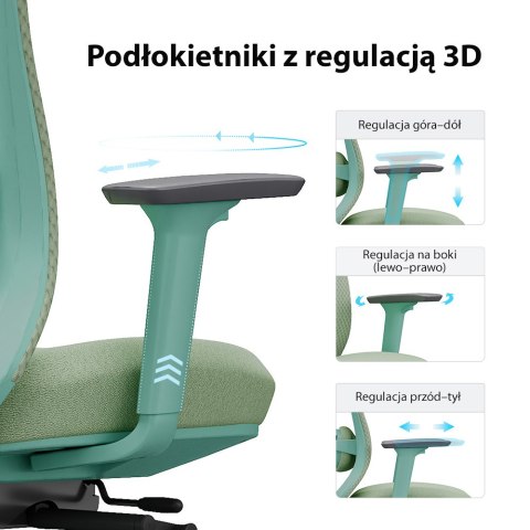 FOTEL BIUROWY VENTO, ERGONOMICZNY, ROZKŁADANY, DO SALONU, WYGODNY, SZARY