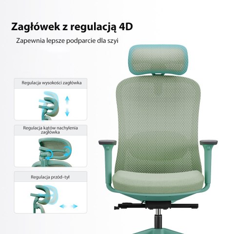 FOTEL BIUROWY VENTO, ERGONOMICZNY, ROZKŁADANY, DO SALONU, WYGODNY, SZARY