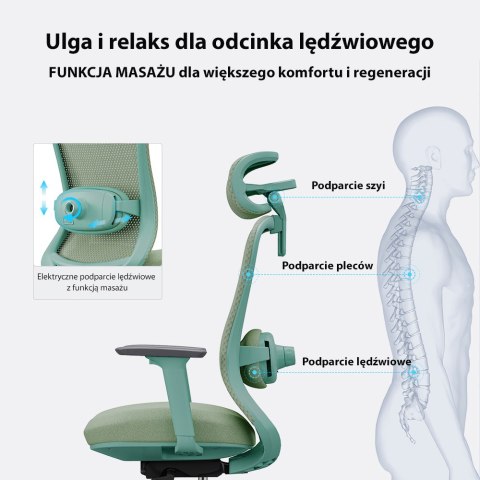 FOTEL BIUROWY VENTO, ERGONOMICZNY, ROZKŁADANY, DO SALONU, WYGODNY, SZARY