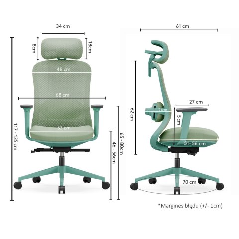 FOTEL BIUROWY VENTO, ERGONOMICZNY, ROZKŁADANY, DO SALONU, WYGODNY, SZARY