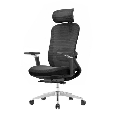 FOTEL BIUROWY ERGONOMIA, WYGODNY, CZARNY, Z MASAŻEM, ROZKŁADANY, DO SALONU