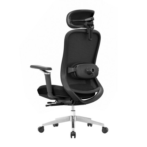 FOTEL BIUROWY ERGONOMIA, WYGODNY, CZARNY, Z MASAŻEM, ROZKŁADANY, DO SALONU