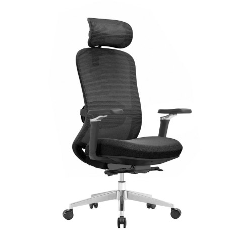 FOTEL BIUROWY ERGONOMIA, WYGODNY, CZARNY, Z MASAŻEM, ROZKŁADANY, DO SALONU