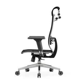 FOTEL BIUROWY STRATUS, ERGONOMICZNY, CZARNY, Z SIATKI, WYGODNY, STYL, DO