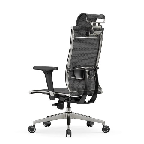 FOTEL BIUROWY STRATUS, ERGONOMICZNY, CZARNY, Z SIATKI, WYGODNY, STYL, DO