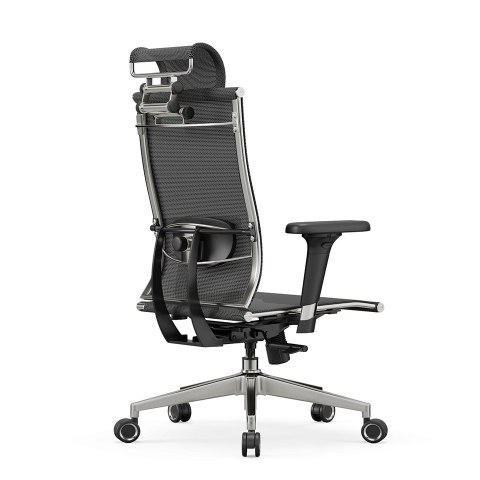 FOTEL BIUROWY STRATUS, ERGONOMICZNY, CZARNY, Z SIATKI, WYGODNY, STYL, DO