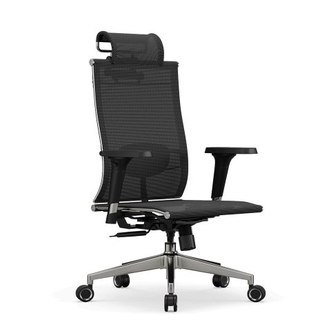 FOTEL BIUROWY STRATUS, ERGONOMICZNY, CZARNY, Z SIATKI, WYGODNY, STYL, DO