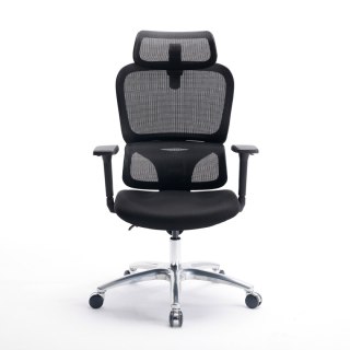 FOTEL ERGONOMICZNY ERGONOMICA, CZARNY, DO BIURA, WYGODNY, SIATKA, OBROTOWY