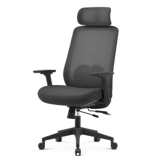 FOTEL ERGONOMICA, CZARNY, WYGODNY, DO SALONU, WYPOCZYNKOWY, Z SIATKI, STYL
