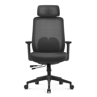 FOTEL ERGONOMICA, CZARNY, WYGODNY, DO SALONU, WYPOCZYNKOWY, Z SIATKI, STYL