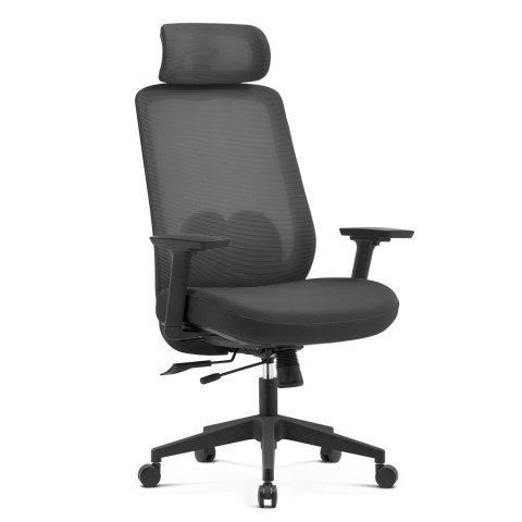 FOTEL ERGONOMICA, CZARNY, WYGODNY, DO SALONU, WYPOCZYNKOWY, Z SIATKI, STYL