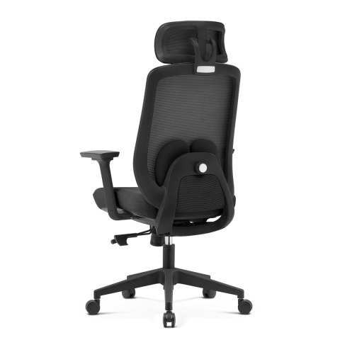 FOTEL ERGONOMICA, CZARNY, WYGODNY, DO SALONU, WYPOCZYNKOWY, Z SIATKI, STYL