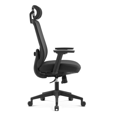 FOTEL ERGONOMICA, CZARNY, WYGODNY, DO SALONU, WYPOCZYNKOWY, Z SIATKI, STYL