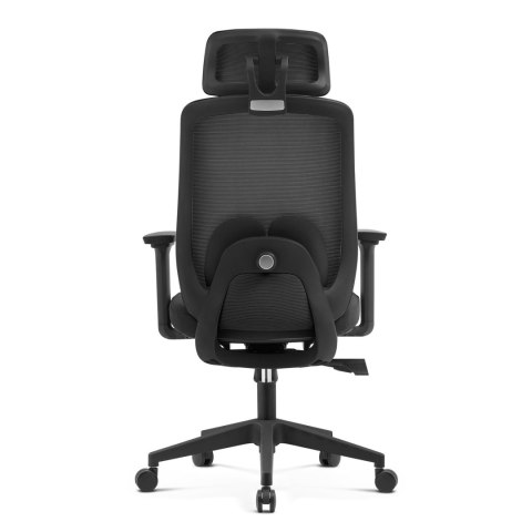 FOTEL ERGONOMICA, CZARNY, WYGODNY, DO SALONU, WYPOCZYNKOWY, Z SIATKI, STYL