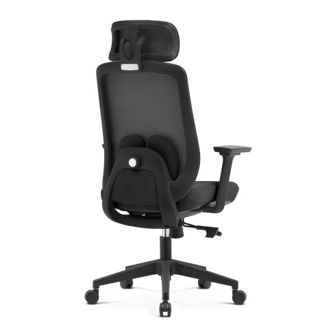 FOTEL ERGONOMICA, CZARNY, WYGODNY, DO SALONU, WYPOCZYNKOWY, Z SIATKI, STYL