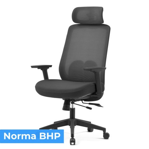 FOTEL ERGONOMICA, CZARNY, WYGODNY, DO SALONU, WYPOCZYNKOWY, Z SIATKI, STYL