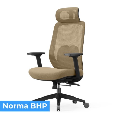 FOTEL BIUROWY ERGONOMIA, CZARNY, WYGODNY, DO BIURKA, SIATKA, REGULOWANY
