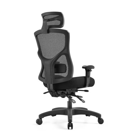 FOTEL BIUROWY VERTO, ERGONOMICZNY, ZAGŁÓWEK, WYGODNY, BUJANY, SIATKA