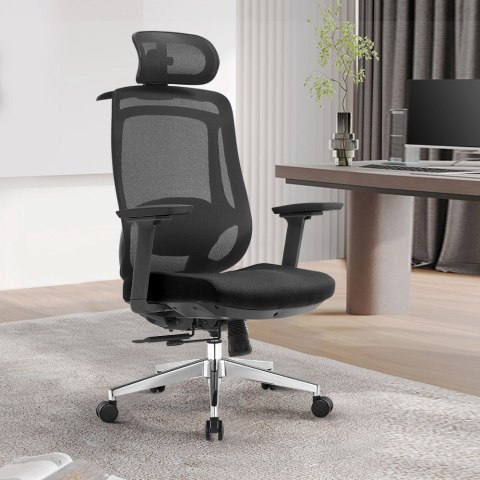 FOTEL CZARNY APEXWING, WYGODNY, DO SALONU, STYL, BIUROWY, ERGONOMICZNY
