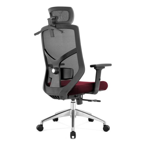 FOTEL BIUROWY ERGONOMICZNY SEDIA, DO SALONU, CZARNY, WYGODNY, Z SIATKĄ, BHP
