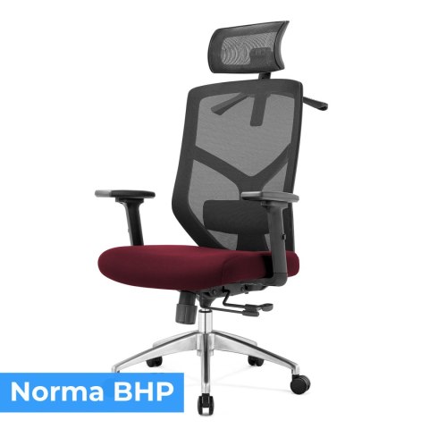 FOTEL BIUROWY ERGONOMICZNY SEDIA, DO SALONU, CZARNY, WYGODNY, Z SIATKĄ, BHP
