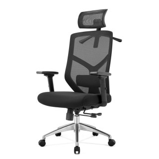 FOTEL BIUROWY ERGONOMICZNY SEDIA, OBROTOWY, DO BIURKA, WYGODNY, CZARNY