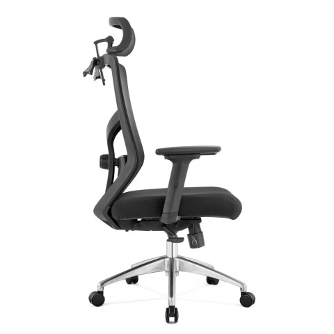 FOTEL BIUROWY ERGONOMICZNY SEDIA, OBROTOWY, DO BIURKA, WYGODNY, CZARNY