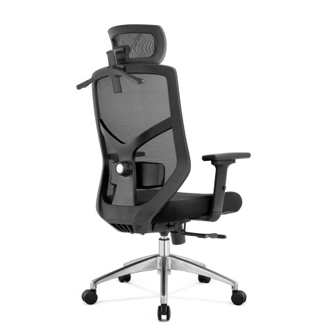 FOTEL BIUROWY ERGONOMICZNY SEDIA, OBROTOWY, DO BIURKA, WYGODNY, CZARNY
