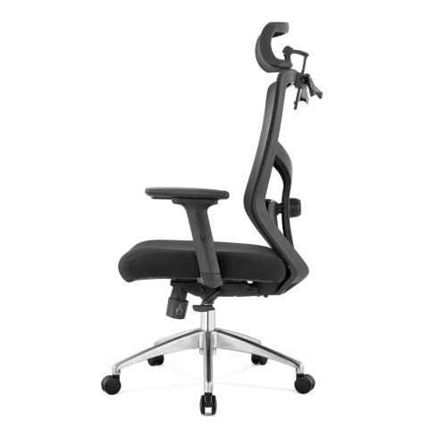 FOTEL BIUROWY ERGONOMICZNY SEDIA, OBROTOWY, DO BIURKA, WYGODNY, CZARNY