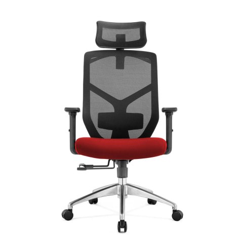 FOTEL BIUROWY ERGONOMIA, DO BIURKA, WYGODNY, OBROTOWY, CZARNY, Z SIATKĄ, 3D