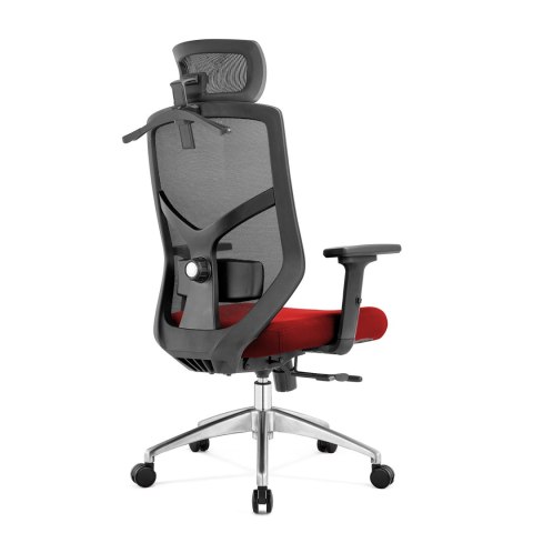FOTEL BIUROWY ERGONOMIA, DO BIURKA, WYGODNY, OBROTOWY, CZARNY, Z SIATKĄ, 3D